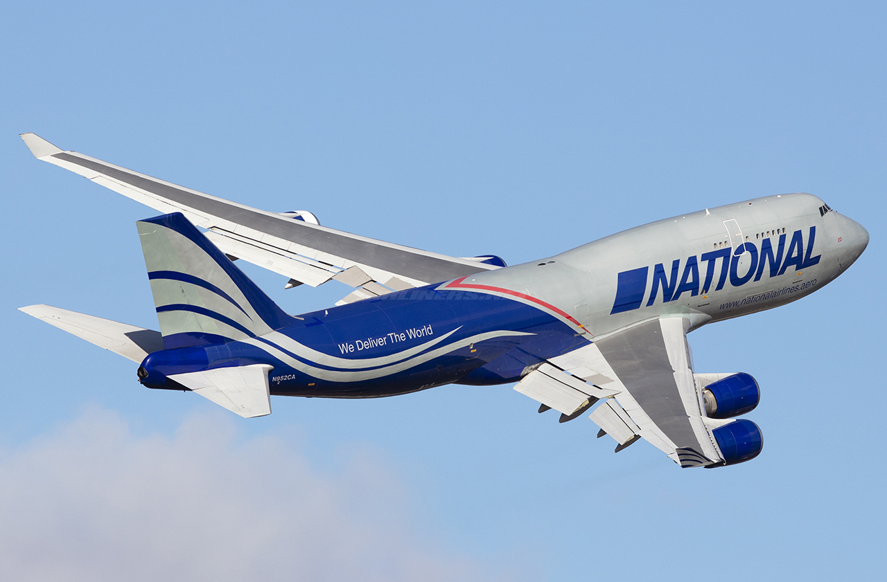 An airplane flying