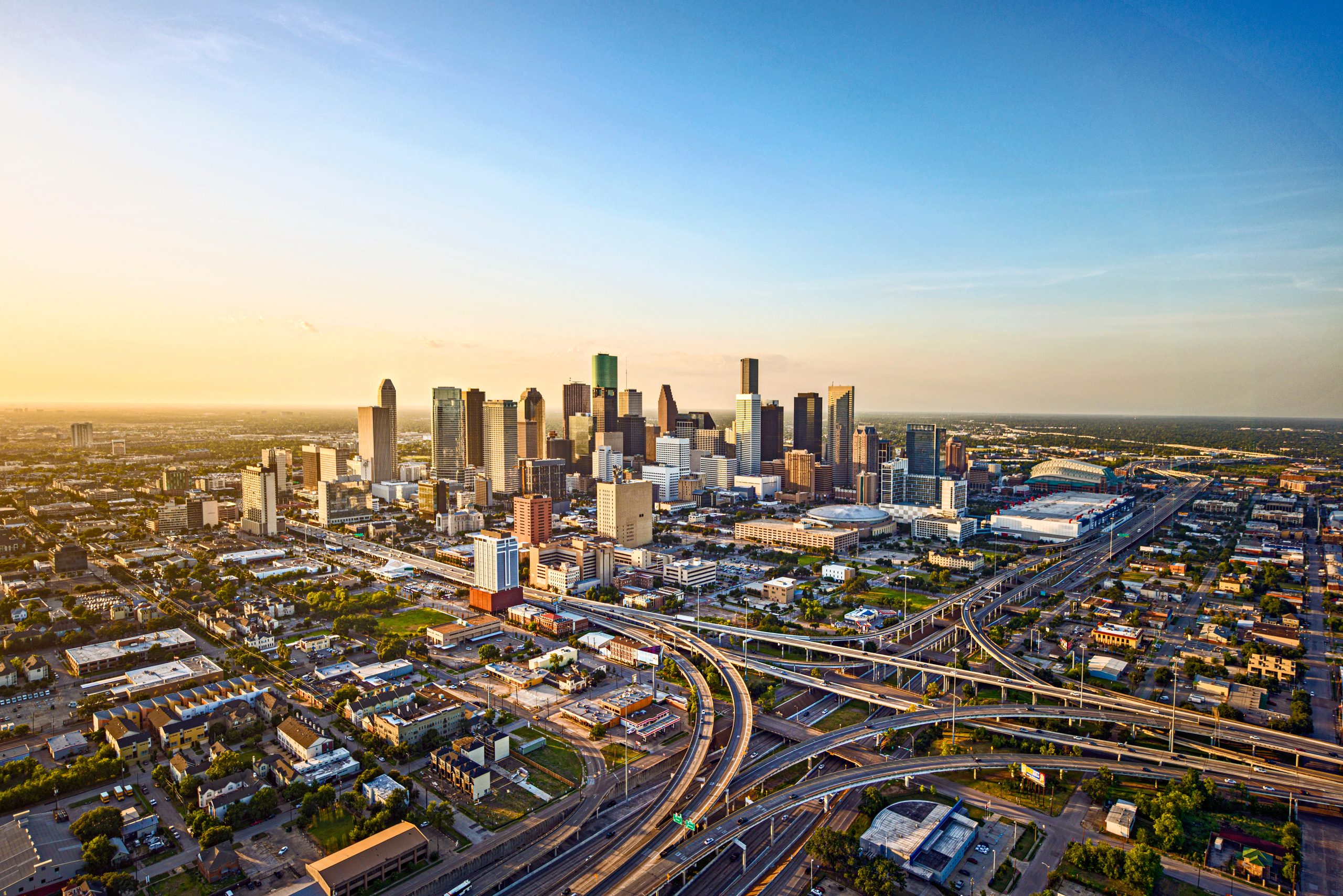 A city skyline