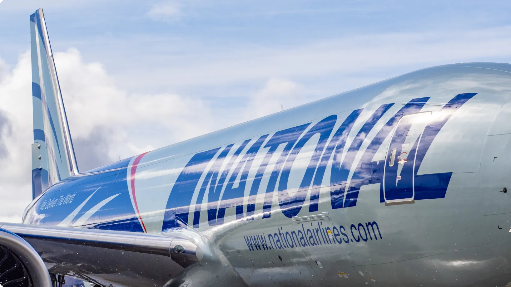 A parked airplane