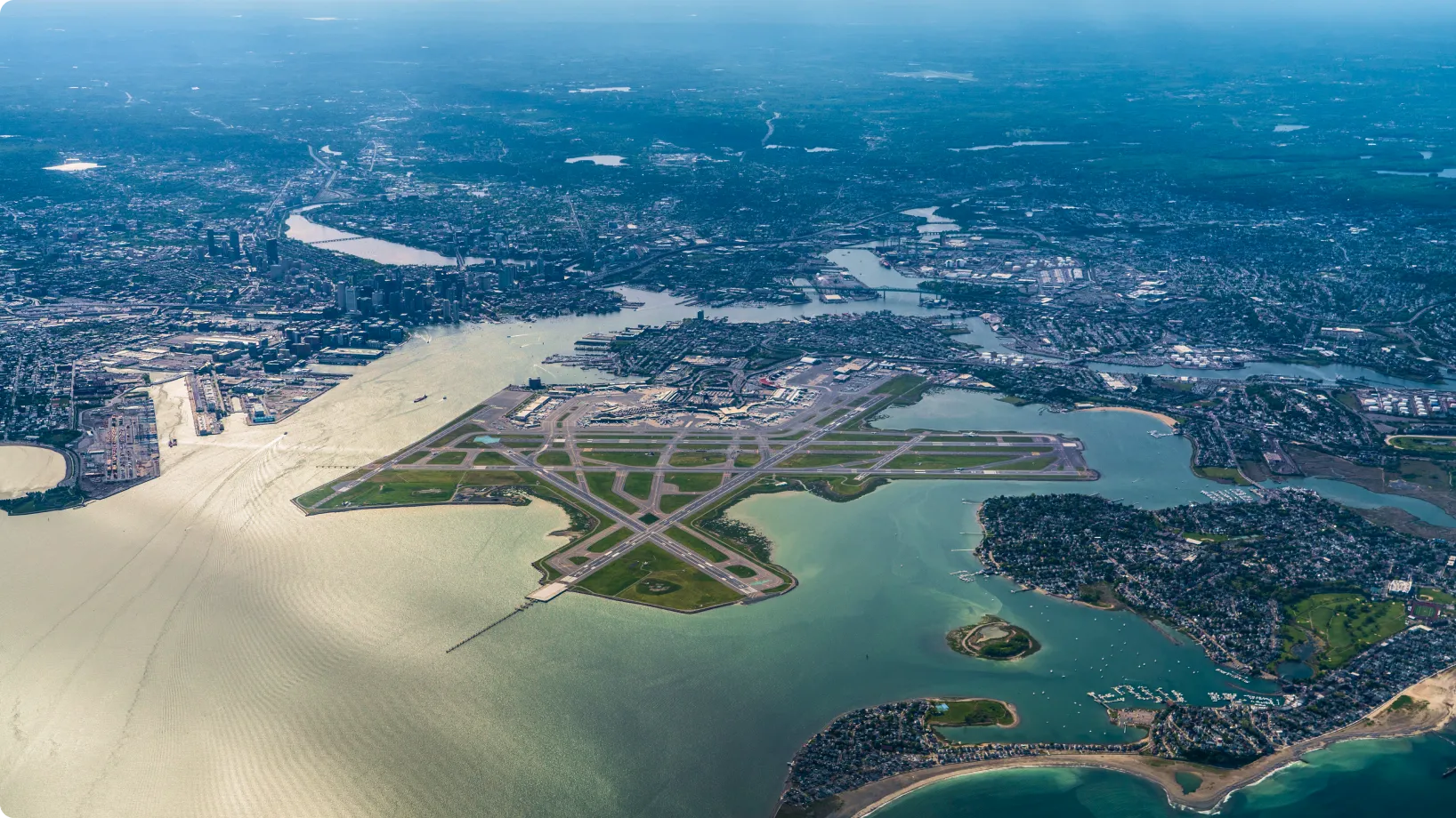 An aerial view of city