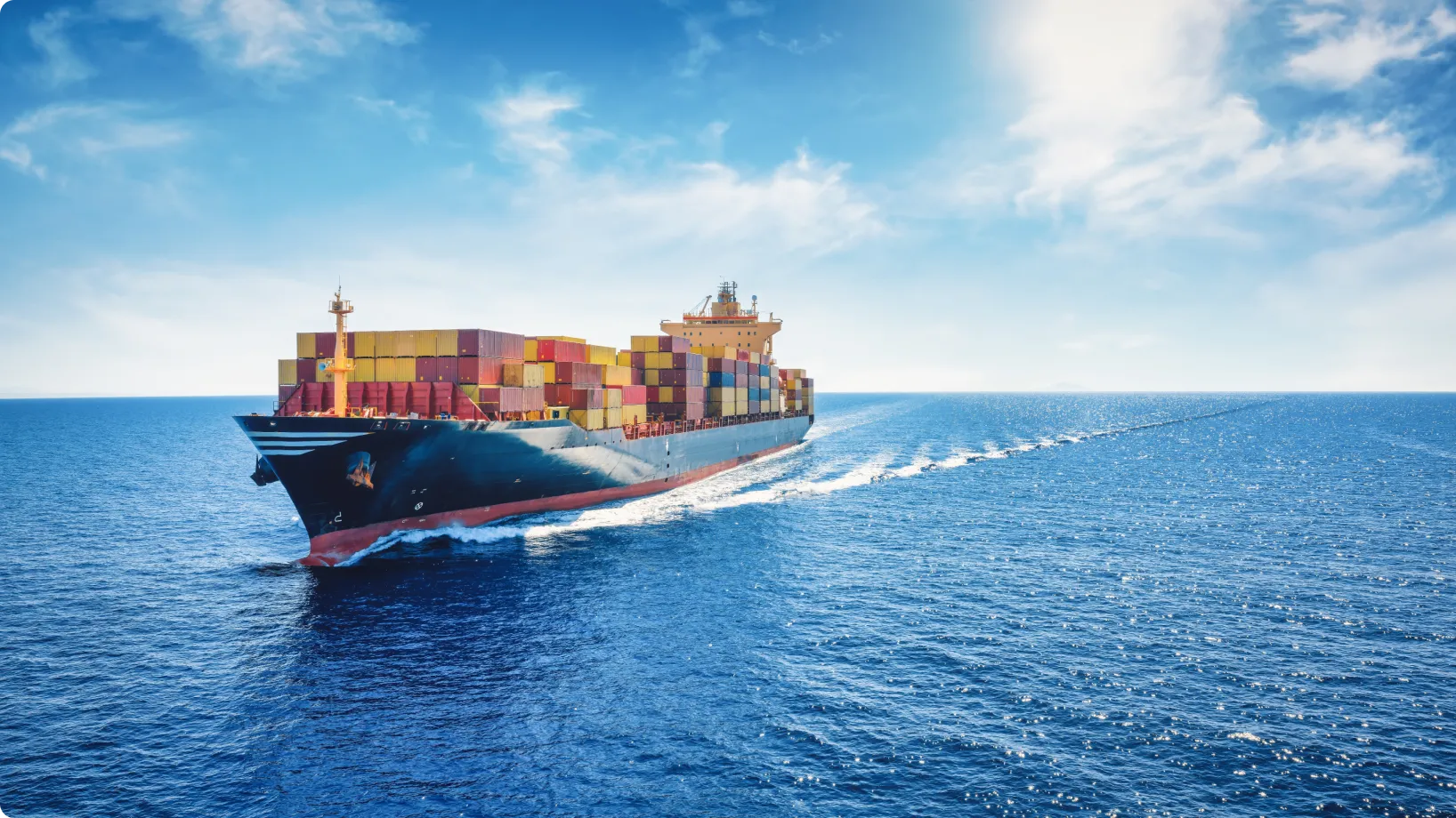 A ship carrying cargo