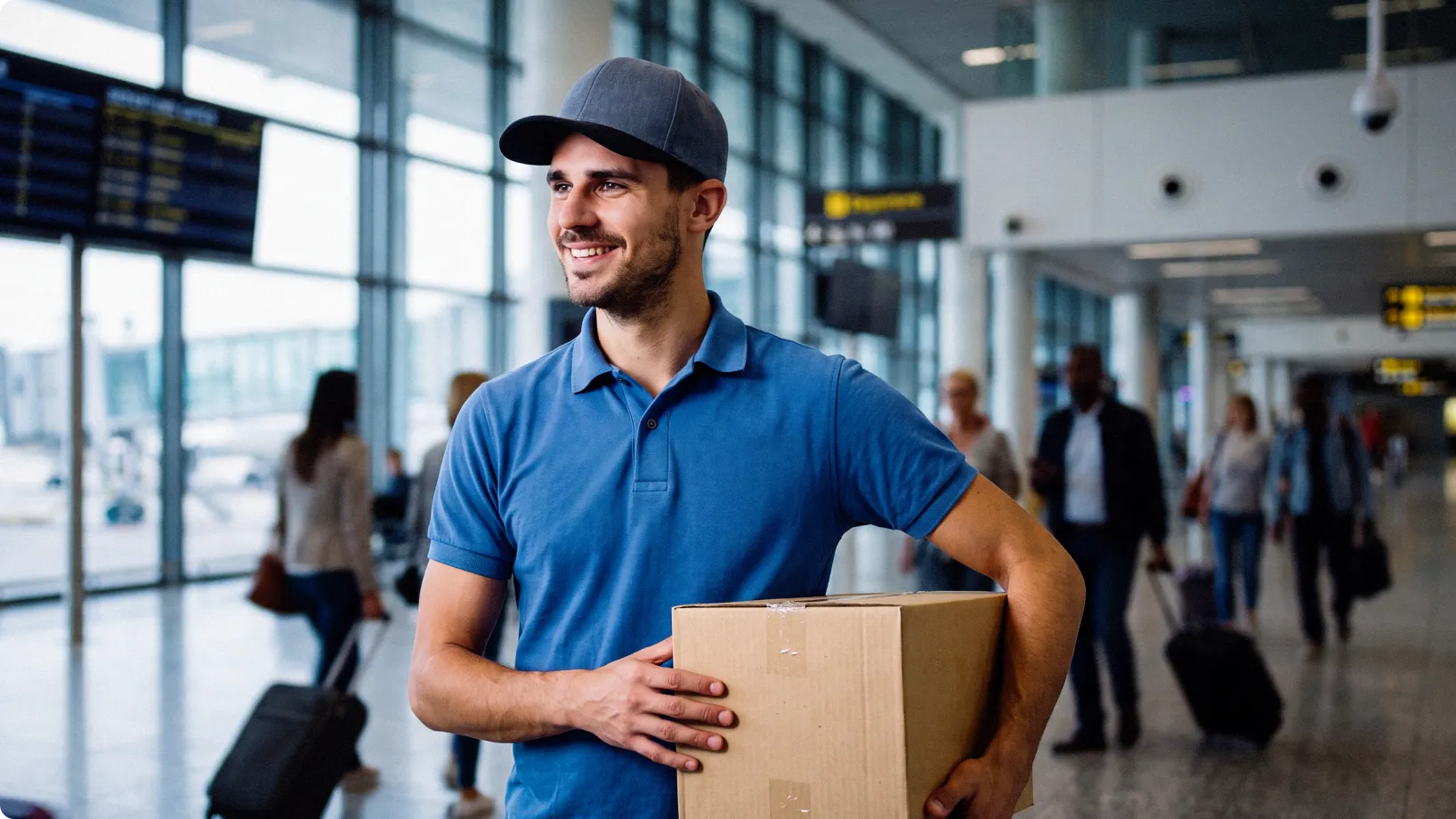A person with a package