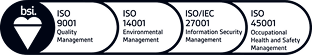 BSI group certification logo.