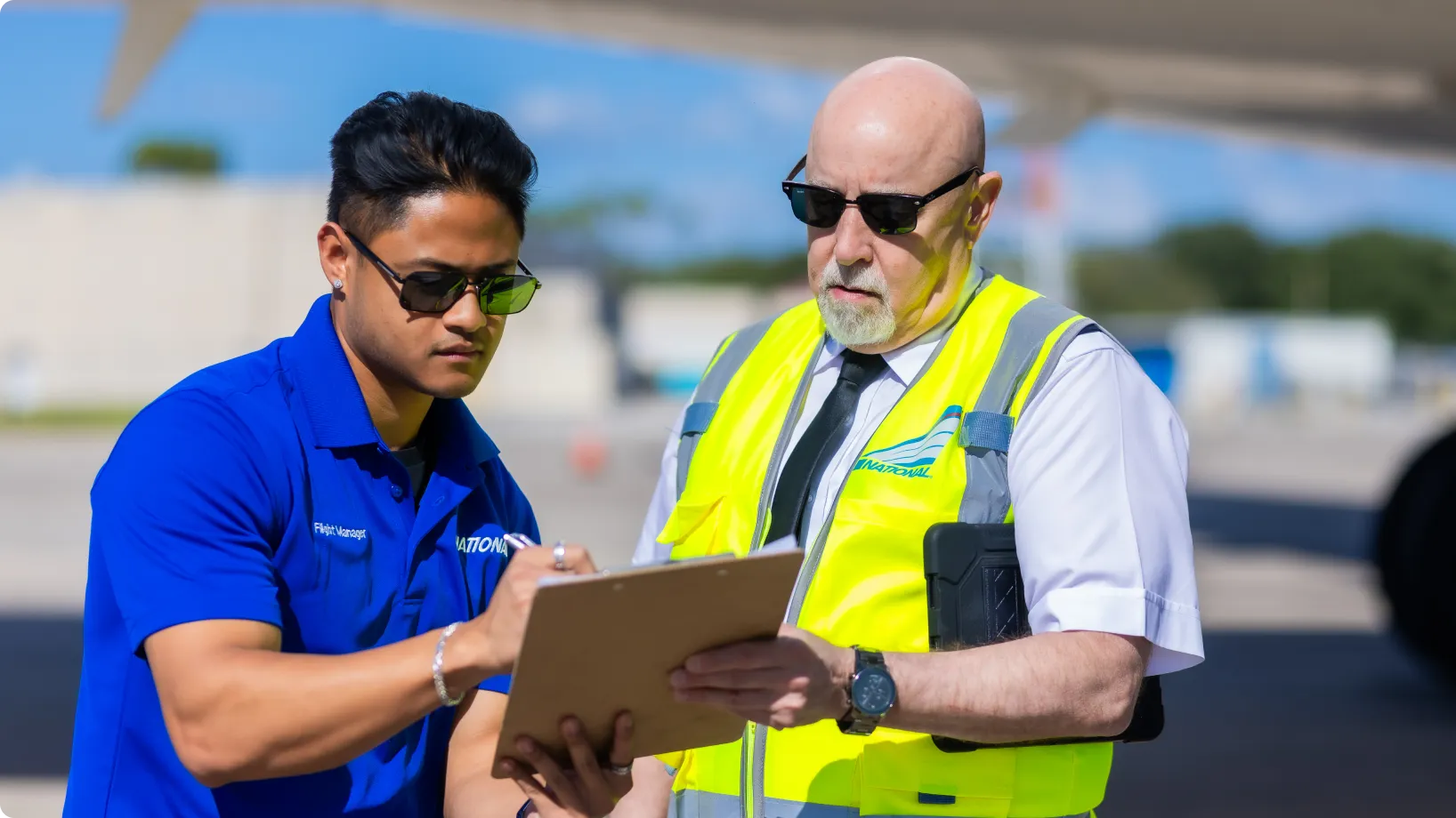 Airplane workers